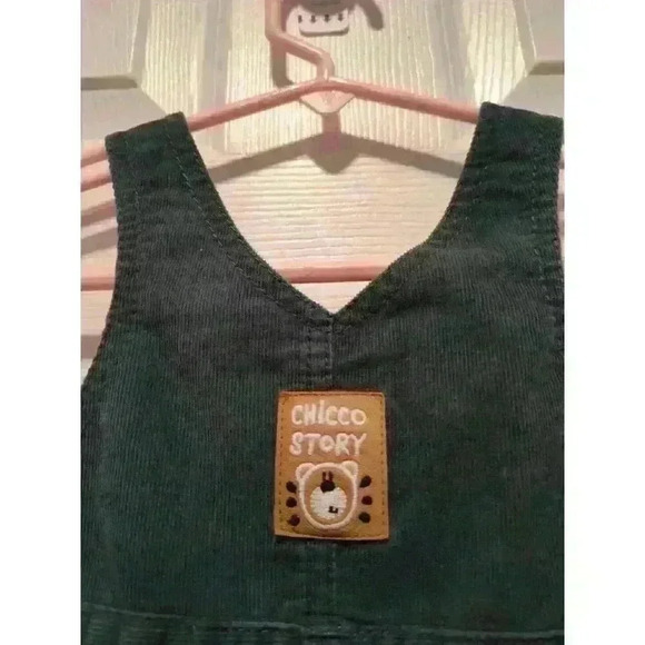 Chicco My first Baby Green Corduroy Overalls Size 6 months EUC - Picture 3 of 6